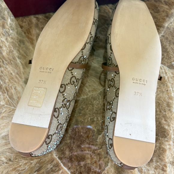 Authentic Gucci GG Crystal Ballet Flats - Picture 3 of 5